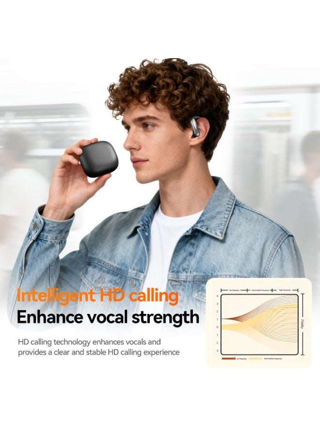 سماعات بلوتوث جديدة Qiwa-M144  - لاسلكية بالكامل، صوت محيطي عالي الجودة، خاصية إلغاء الضوضاء، سماعات رياضية وجري نصف داخل الأذن - Image 4